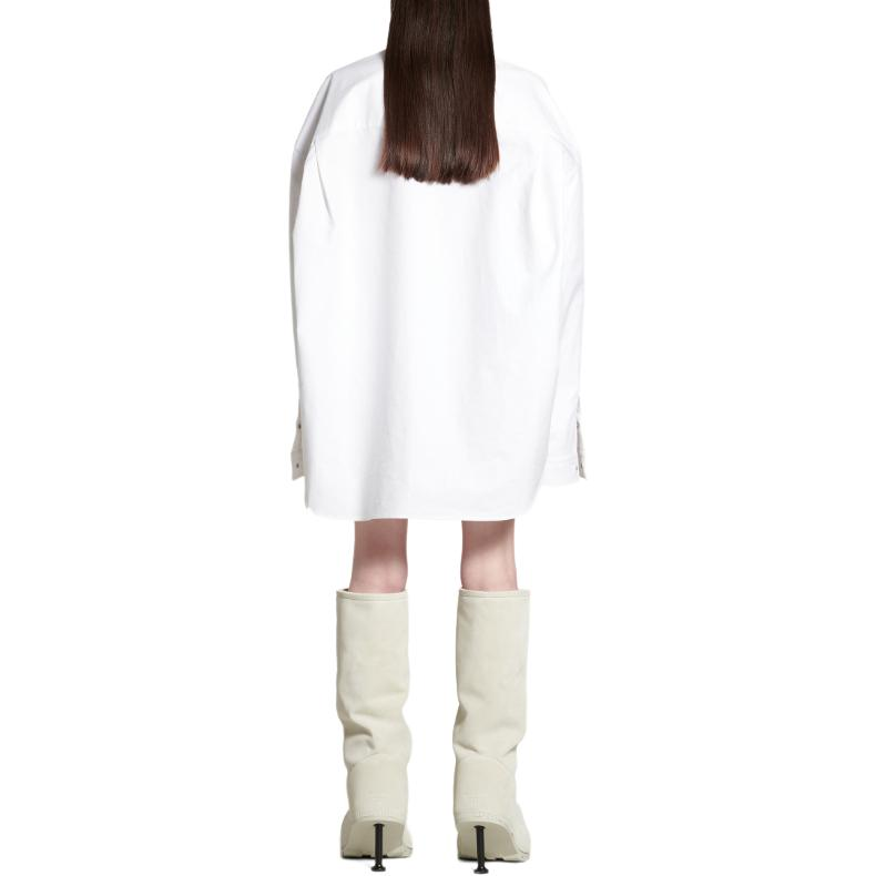 Purchase 발렌시아가 FW24 오버사이즈 화이트 긴팔 셔츠 유니섹스 794462TQM309140