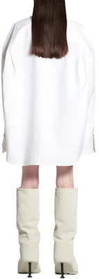 발렌시아가 FW24 오버사이즈 화이트 긴팔 셔츠 유니섹스 794462TQM309140 Purchase 발렌시아가 FW24 오버사이즈 화이트 긴팔 셔츠 유니섹스 794462TQM309140