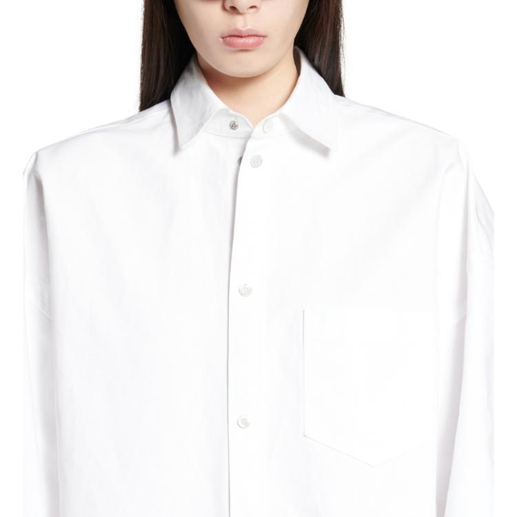 Sizing 발렌시아가 FW24 오버사이즈 화이트 긴팔 셔츠 유니섹스 794462TQM309140