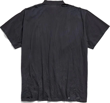 Balenciaga FW24 地球標誌黑色圓領短袖T恤 男款 常規版型 787349TRVC91055 Lookbook Balenciaga FW24 地球標誌黑色圓領短袖T恤 男款 常規版型 787349TRVC91055