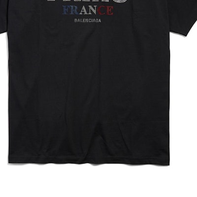 Balenciaga FW24 水鑽標誌黑色寬鬆版男女款圓領T恤 787349TRVL51000 Sizing Balenciaga FW24 水鑽標誌黑色寬鬆版男女款圓領T恤 787349TRVL51000