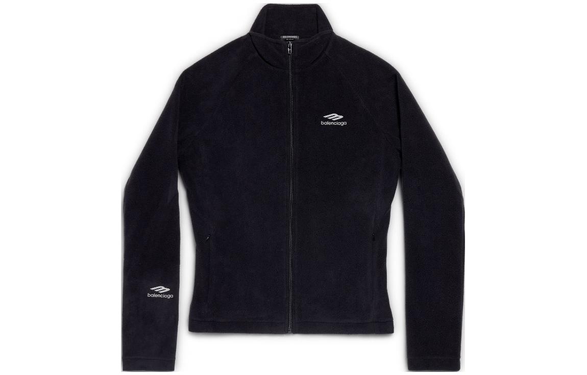 Balenciaga FW24 Skiwear Logo Zip-Up Jacket Black Regular Fit 773684TPVQ31000