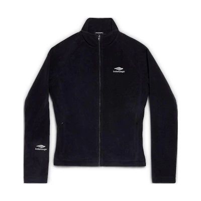 Balenciaga FW24 Skiwear Logo Zip-Up Jacket Black Regular Fit 773684TPVQ31000