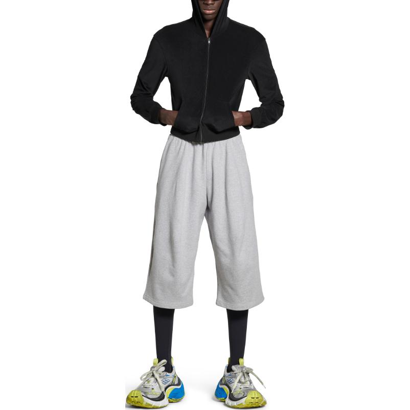 Details for 巴黎世家 FW24 灰色純色中腰彈性九分休閒褲 男女適穿 794741TOVW11300