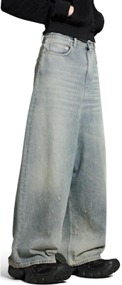 巴黎世家FW24低腰寬褲 藍色中性休閒款適合搜尋 706652TJW952204 Sizing 巴黎世家FW24低腰寬褲 藍色中性休閒款適合搜尋 706652TJW952204