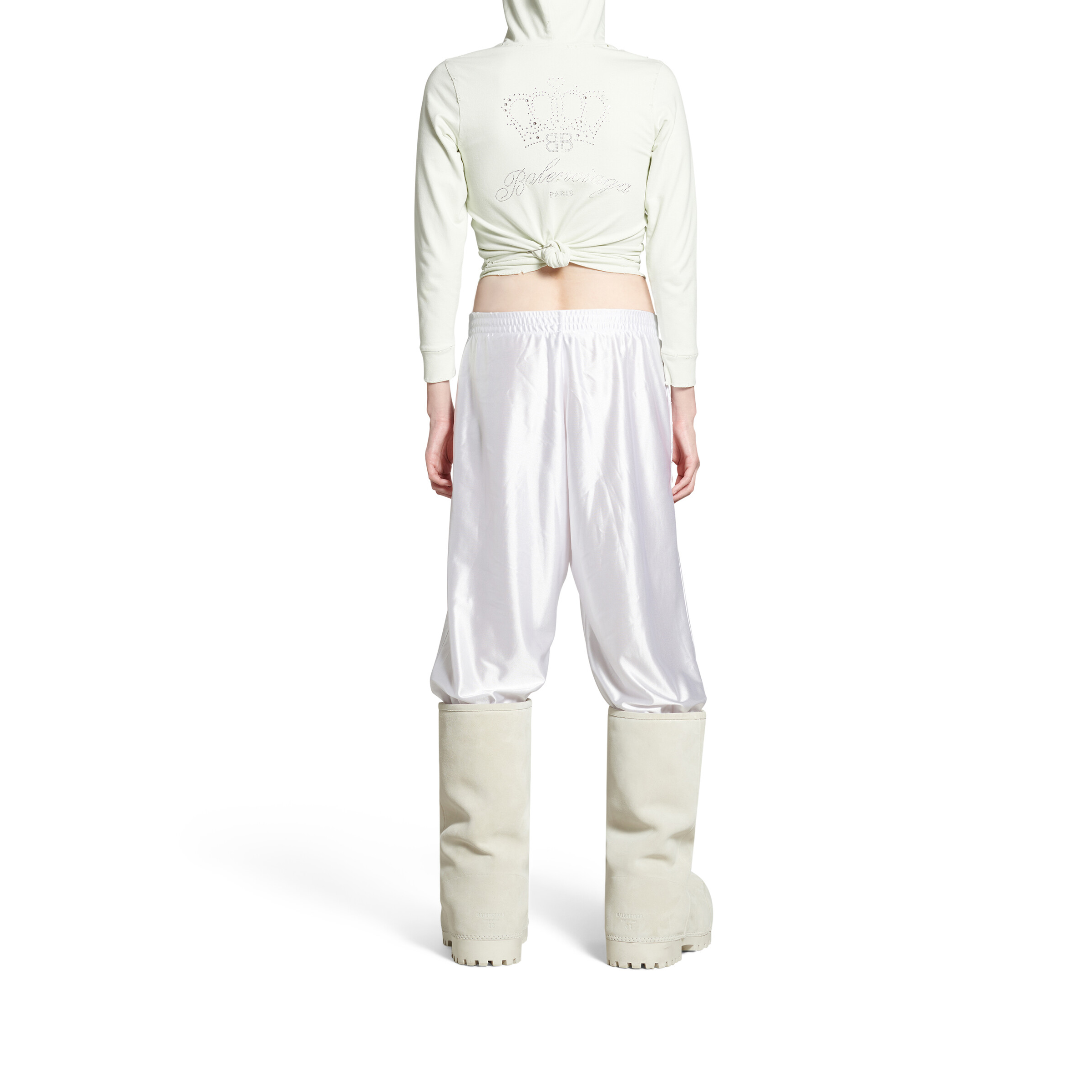 Purchase 巴黎世家 FW24 白色針織運動褲 彈性腰帶 寬鬆版型 男女適穿. 787357TJV209000