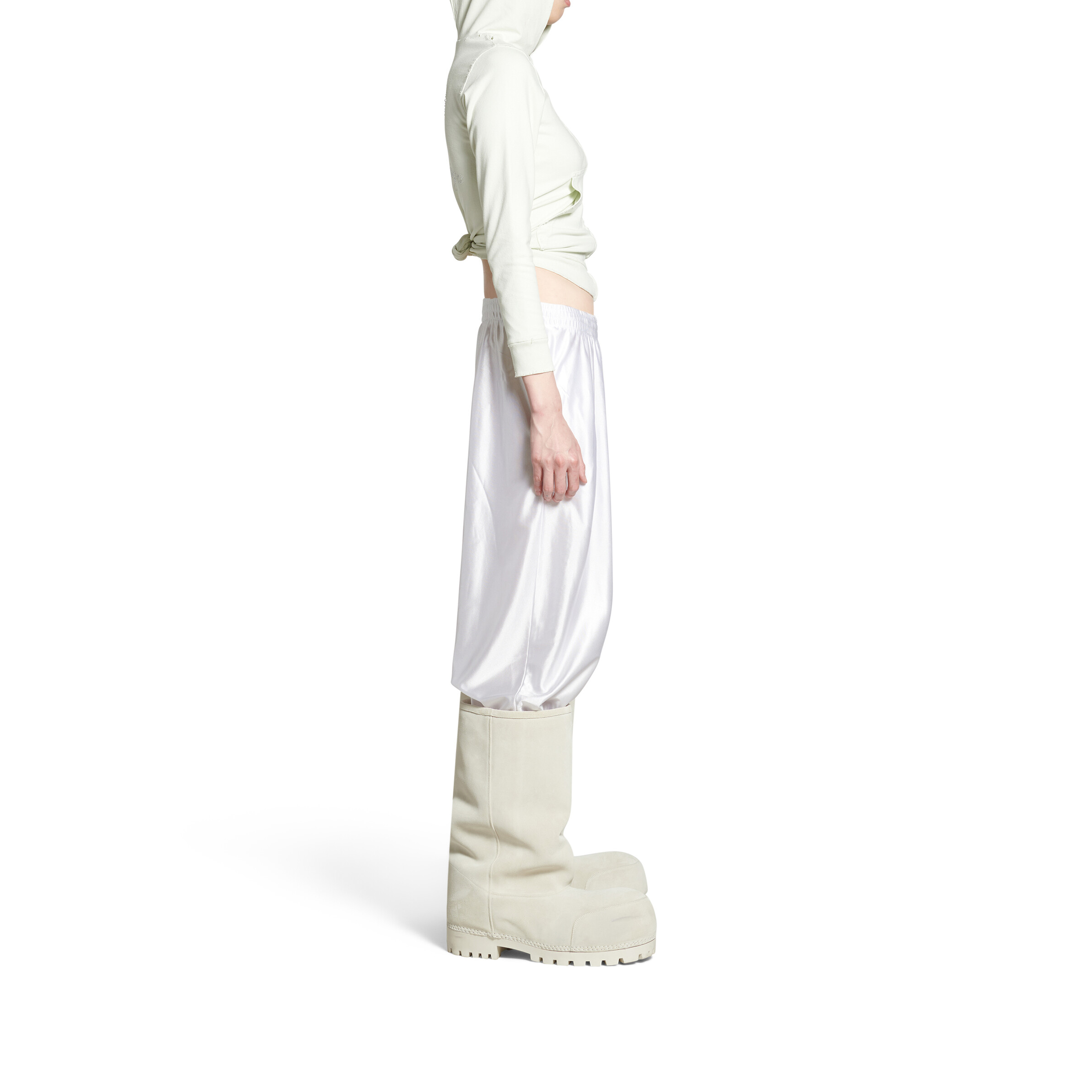 Sizing 巴黎世家 FW24 白色針織運動褲 彈性腰帶 寬鬆版型 男女適穿. 787357TJV209000