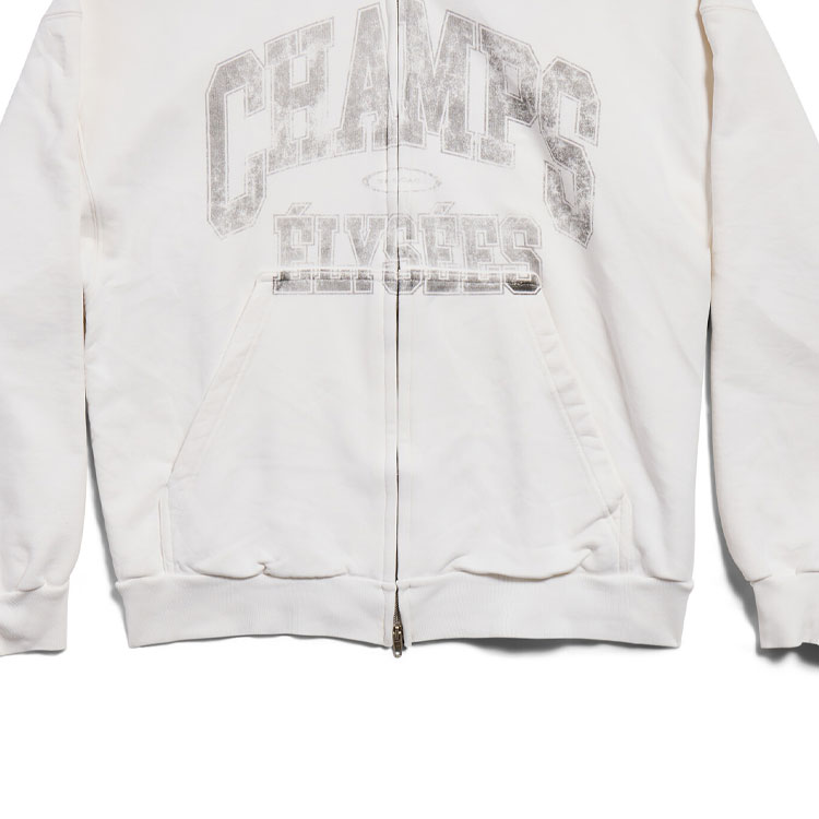 Balenciaga FW24 White Letter Print Zip Hoodie Unisex Regular Fit 803264TRVM99016 圖 5
