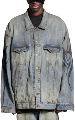 Balenciaga FW24 Y2K 印花淺藍牛仔外套 寬鬆版型 809457TRW775760 Shop Balenciaga FW24 Y2K 印花淺藍牛仔外套 寬鬆版型 809457TRW775760