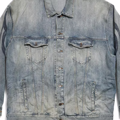 Balenciaga FW24 Y2K 印花淺藍牛仔外套 寬鬆版型 809457TRW775760 Cheap Balenciaga FW24 Y2K 印花淺藍牛仔外套 寬鬆版型 809457TRW775760