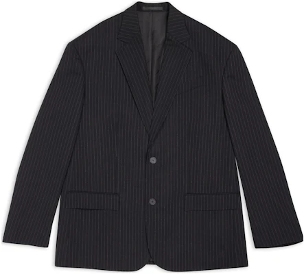 Balenciaga Garde-robe Pinstripe Tailored Twill Jacket Black () 725136TNT361070 Buy Balenciaga Garde-robe Pinstripe Tailored Twill Jacket Black () 725136TNT361070