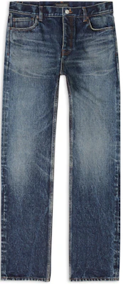 Balenciaga Garde-Robe SS23 Jeans Denim Biru Potongan Lurus Paras Sederhana. 724714TNW514021 Order Balenciaga Garde-Robe SS23 Jeans Denim Biru Potongan Lurus Paras Sederhana. 724714TNW514021