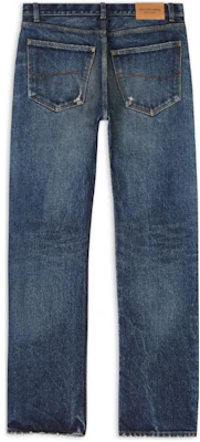 Balenciaga Garde-Robe SS23 Jeans Denim Biru Potongan Lurus Paras Sederhana. 724714TNW514021 Lookbook Balenciaga Garde-Robe SS23 Jeans Denim Biru Potongan Lurus Paras Sederhana. 724714TNW514021
