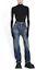 Shop Balenciaga Garde-Robe SS23 Jeans Denim Biru Potongan Lurus Paras Sederhana. 724714TNW514021