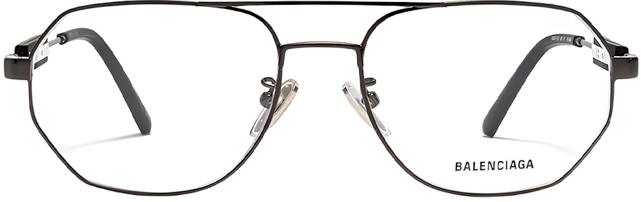 バレンシアガ ジオメトリック メタル ブラック ユニセックス ファッションフレームメガネ BB0117 Lookbook バレンシアガ ジオメトリック メタル ブラック ユニセックス ファッションフレームメガネ BB0117