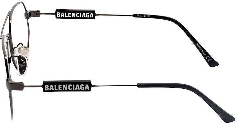 バレンシアガ ジオメトリック メタル ブラック ユニセックス ファッションフレームメガネ BB0117 Shop バレンシアガ ジオメトリック メタル ブラック ユニセックス ファッションフレームメガネ BB0117