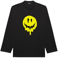 Balenciaga Ghost Print Black Long Sleeve T-Shirt Unisex Relaxed Fit 651796TKVA11012 Balenciaga Ghost Print Black Long Sleeve T-Shirt Unisex Relaxed Fit 651796TKVA11012