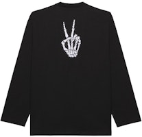 バレンシアガ ゴーストプリント ブラック 長袖 Tシャツ ユニセックス リラックスフィット 651796TKVA11012 Lookbook バレンシアガ ゴーストプリント ブラック 長袖 Tシャツ ユニセックス リラックスフィット 651796TKVA11012