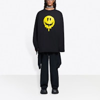 バレンシアガ ゴーストプリント ブラック 長袖 Tシャツ ユニセックス リラックスフィット 651796TKVA11012 Shop バレンシアガ ゴーストプリント ブラック 長袖 Tシャツ ユニセックス リラックスフィット 651796TKVA11012