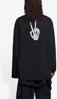 バレンシアガ ゴーストプリント ブラック 長袖 Tシャツ ユニセックス リラックスフィット 651796TKVA11012 Details for バレンシアガ ゴーストプリント ブラック 長袖 Tシャツ ユニセックス リラックスフィット 651796TKVA11012