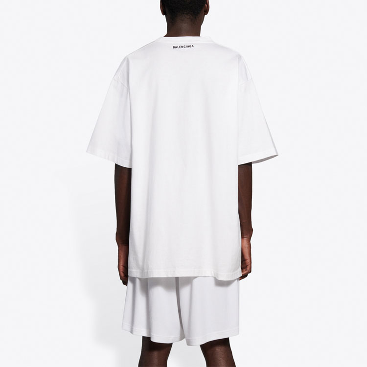 Balenciaga Glow-in-the-Dark Smiley Face T-Shirt White - Regular Fit. 651795TKV769140 圖 4
