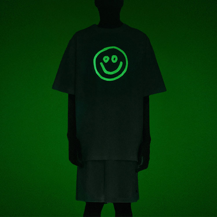 Balenciaga Glow-in-the-Dark Smiley Face T-Shirt White - Regular Fit. 651795TKV769140 圖 5