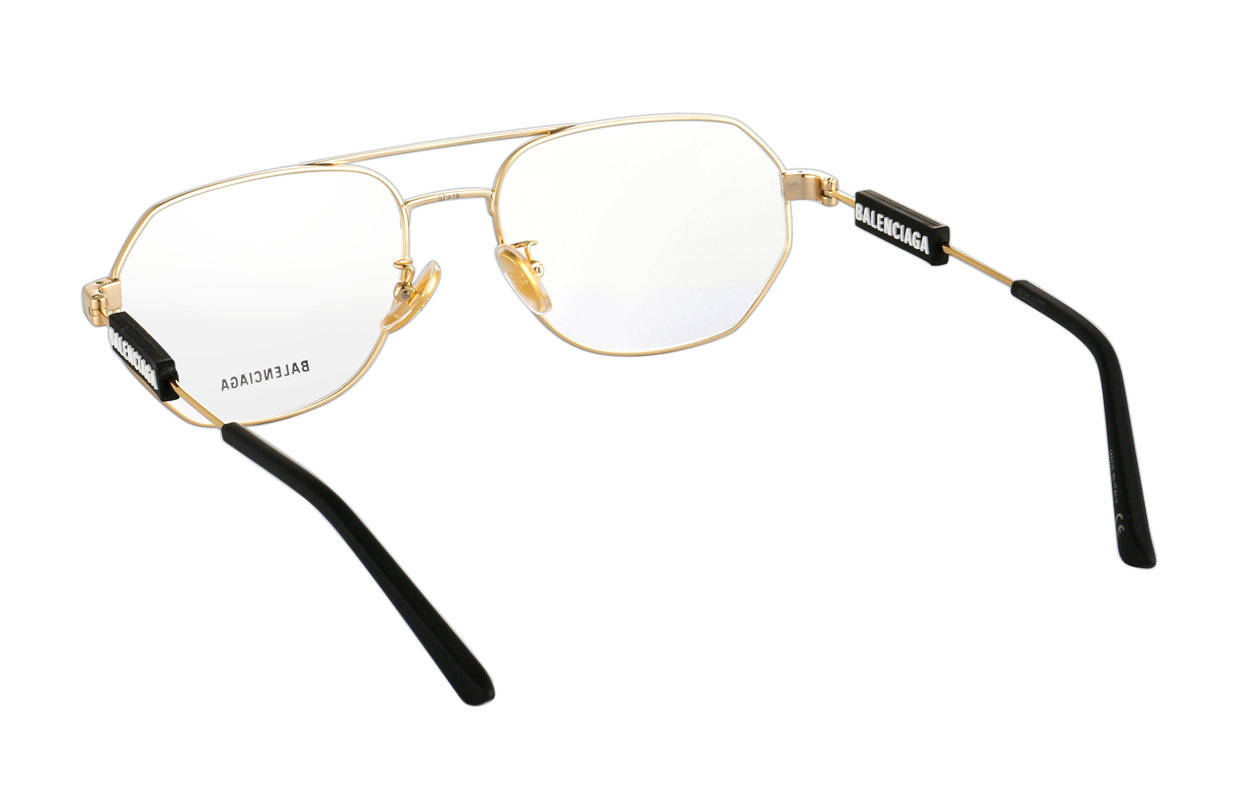 Balenciaga Gold Aviator Optical Glasses Unisex with Logo - Adjustable Prescription BB0117O-003 圖 3