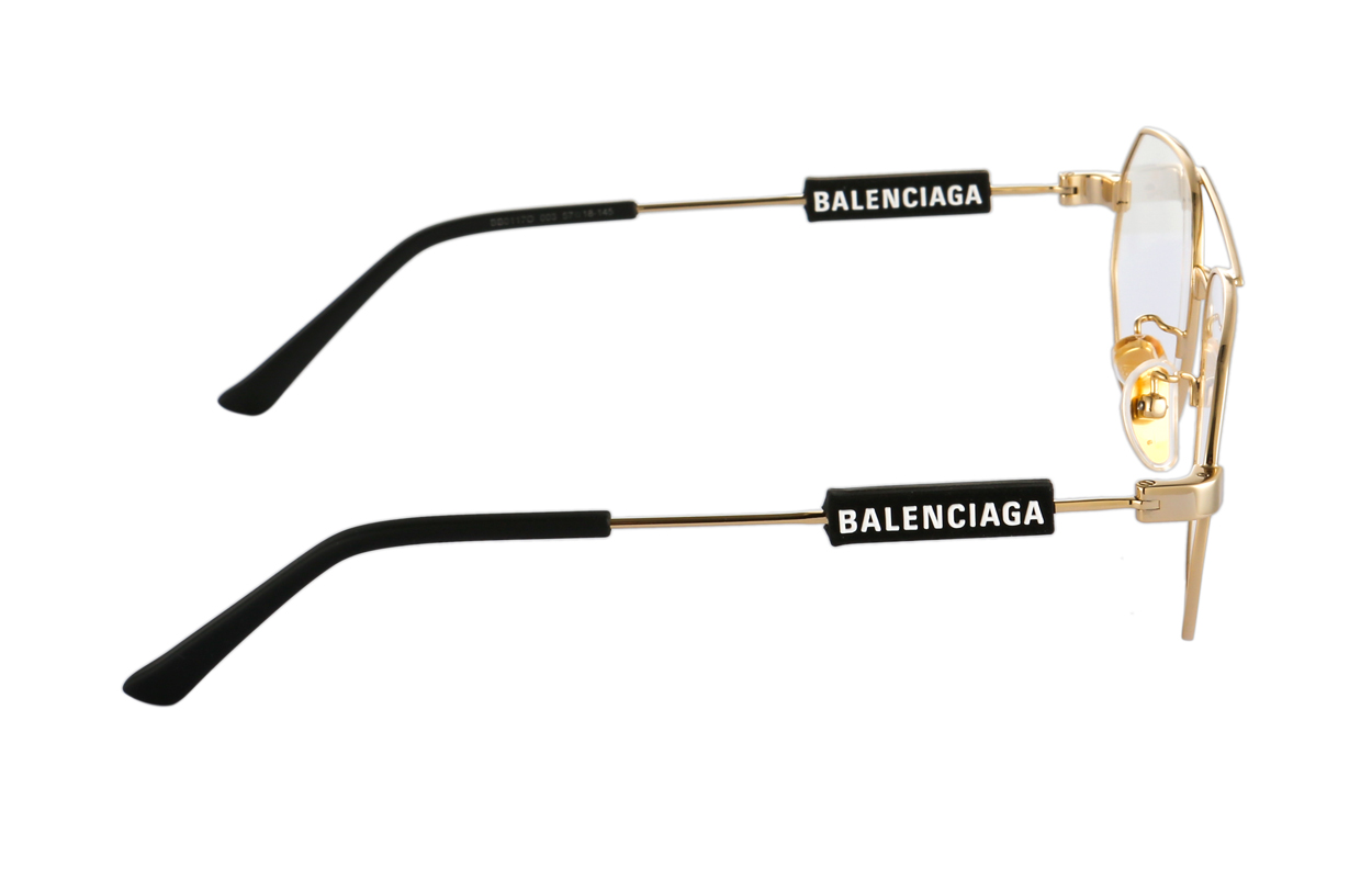 Balenciaga Gold Aviator Optical Glasses Unisex with Logo - Adjustable Prescription BB0117O-003 圖 5