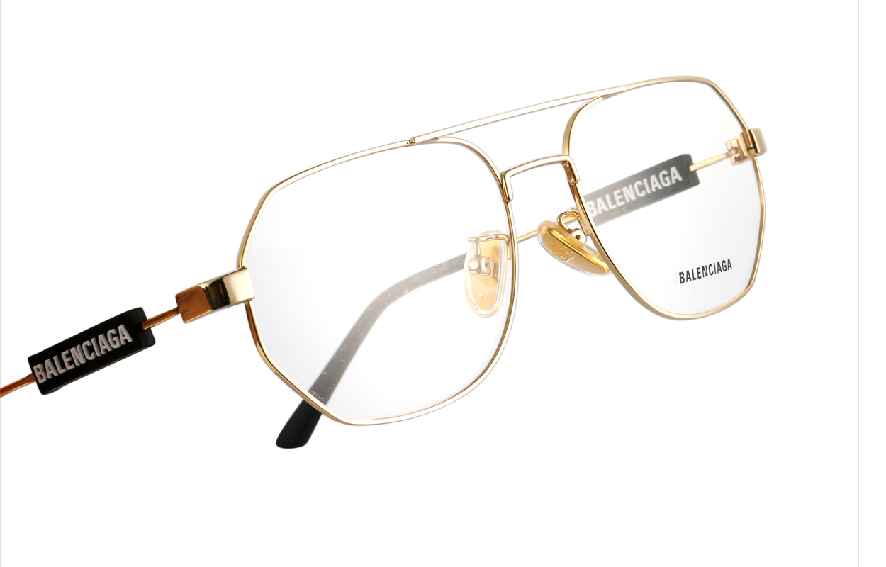 Balenciaga Gold Aviator Optical Glasses Unisex with Logo - Adjustable Prescription BB0117O-003 圖 7