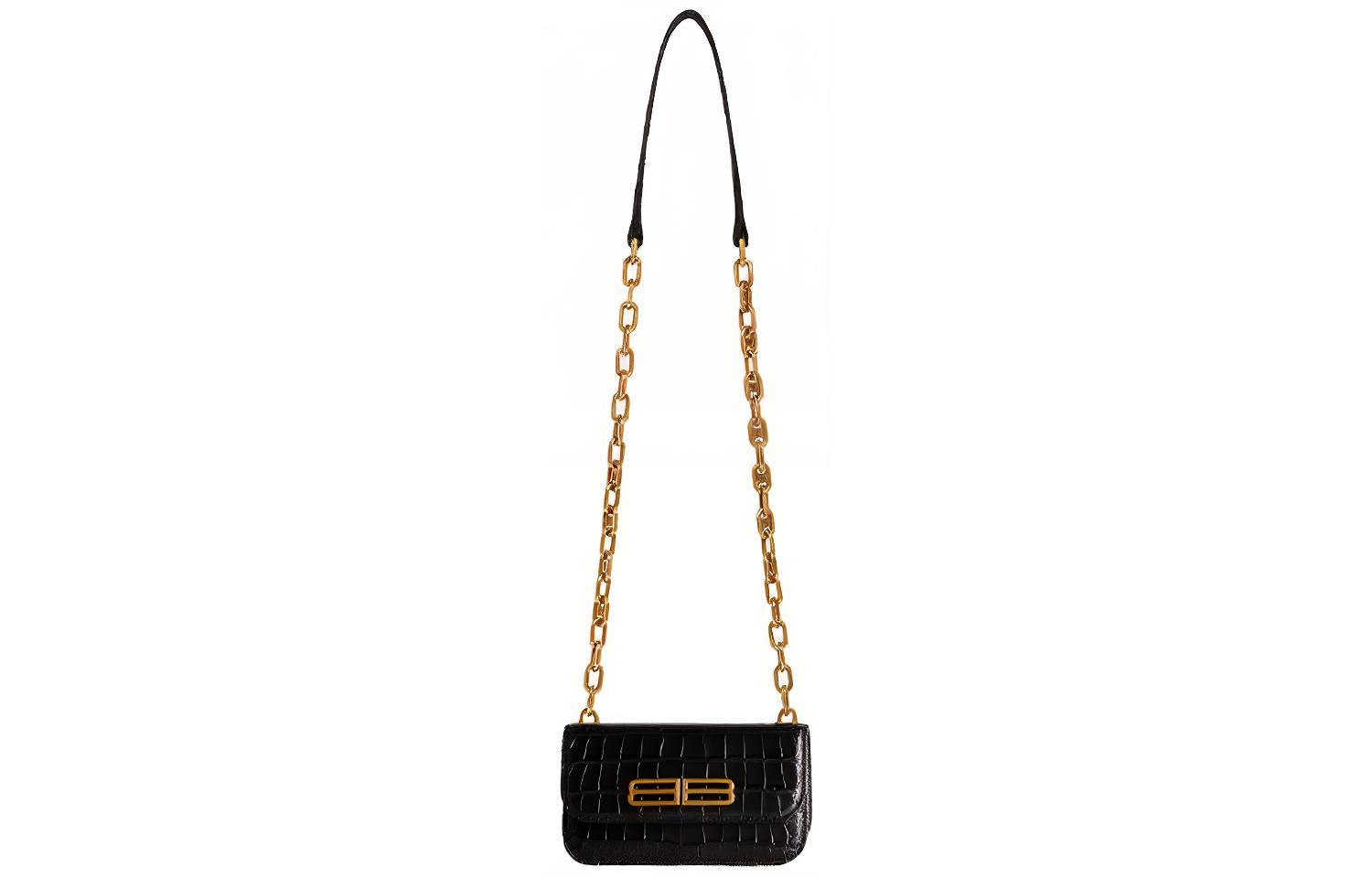 Order Balenciaga Gossip XS Tas Met Ketting ''Zwart'' 679863-23ECM-1000