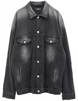 Balenciaga Gradient Black Denim Jacket Long Sleeve Loose Fit Casual Wear 662772TKVG51000 Balenciaga Gradient Black Denim Jacket Long Sleeve Loose Fit Casual Wear 662772TKVG51000