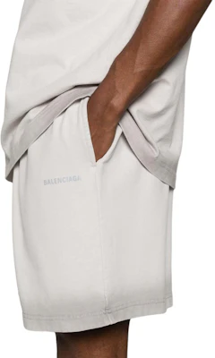 Balenciaga Gradient Mid-Waist Loose Casual Shorts Men’s White 676137-TQVM9-9016 3