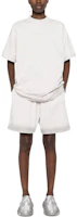 Shop Balenciaga Gradient Mid-Waist Loose Casual Shorts Men’s White 676137-TQVM9-9016