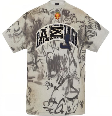 Balenciaga Graffiti Print Logo Patch Crewneck T-Shirt SS23 Grey Tee. 739028TOVA71300 Buy Balenciaga Graffiti Print Logo Patch Crewneck T-Shirt SS23 Grey Tee. 739028TOVA71300