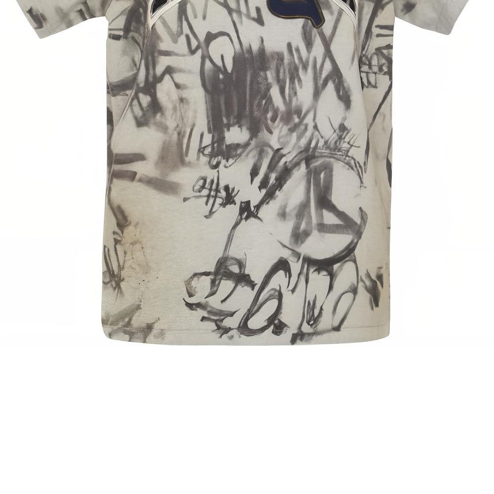 Purchase Balenciaga Graffiti Print Logo Patch Crewneck T-Shirt SS23 Grey  Tee. 739028TOVA71300