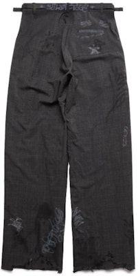 Balenciaga Graffiti SS23 Celana Kotak Abu-abu Unisex Mid-Rise Straight. 738848TOT071240 Lookbook Balenciaga Graffiti SS23 Celana Kotak Abu-abu Unisex Mid-Rise Straight. 738848TOT071240