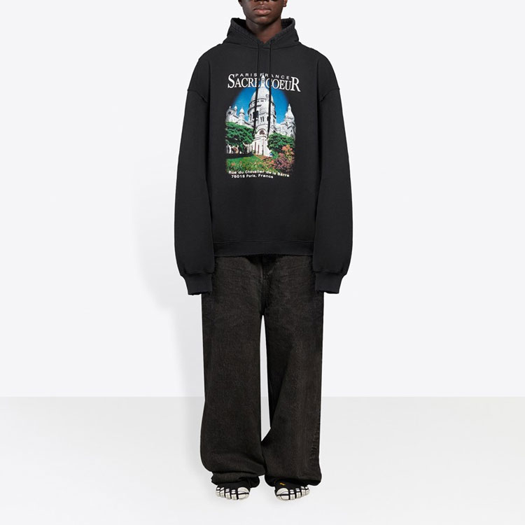 Balenciaga Graphic Hoodie Jacket Black 641679TJVH91000 圖 4