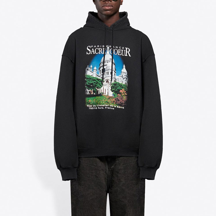 Balenciaga Graphic Hoodie Jacket Black 641679TJVH91000 圖 5