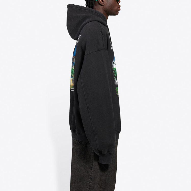 Balenciaga Graphic Hoodie Jacket Black 641679TJVH91000 圖 7