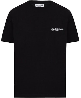 Balenciaga Graphic Logo Crewneck Unisex Black T-Shirt. 612965TKV861070 Buy Balenciaga Graphic Logo Crewneck Unisex Black T-Shirt. 612965TKV861070