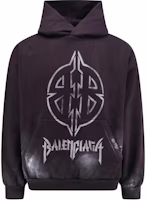 Balenciaga Graphic Print Hoodie Unisex Black Regular Fit Pullover. 767877TQVT39034 Balenciaga Graphic Print Hoodie Unisex Black Regular Fit Pullover. 767877TQVT39034