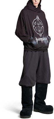 Sudadera con Capucha Unisex Balenciaga Negra Estampado Gráfico Ajuste Regular. 767877TQVT39034 Shop Sudadera con Capucha Unisex Balenciaga Negra Estampado Gráfico Ajuste Regular. 767877TQVT39034