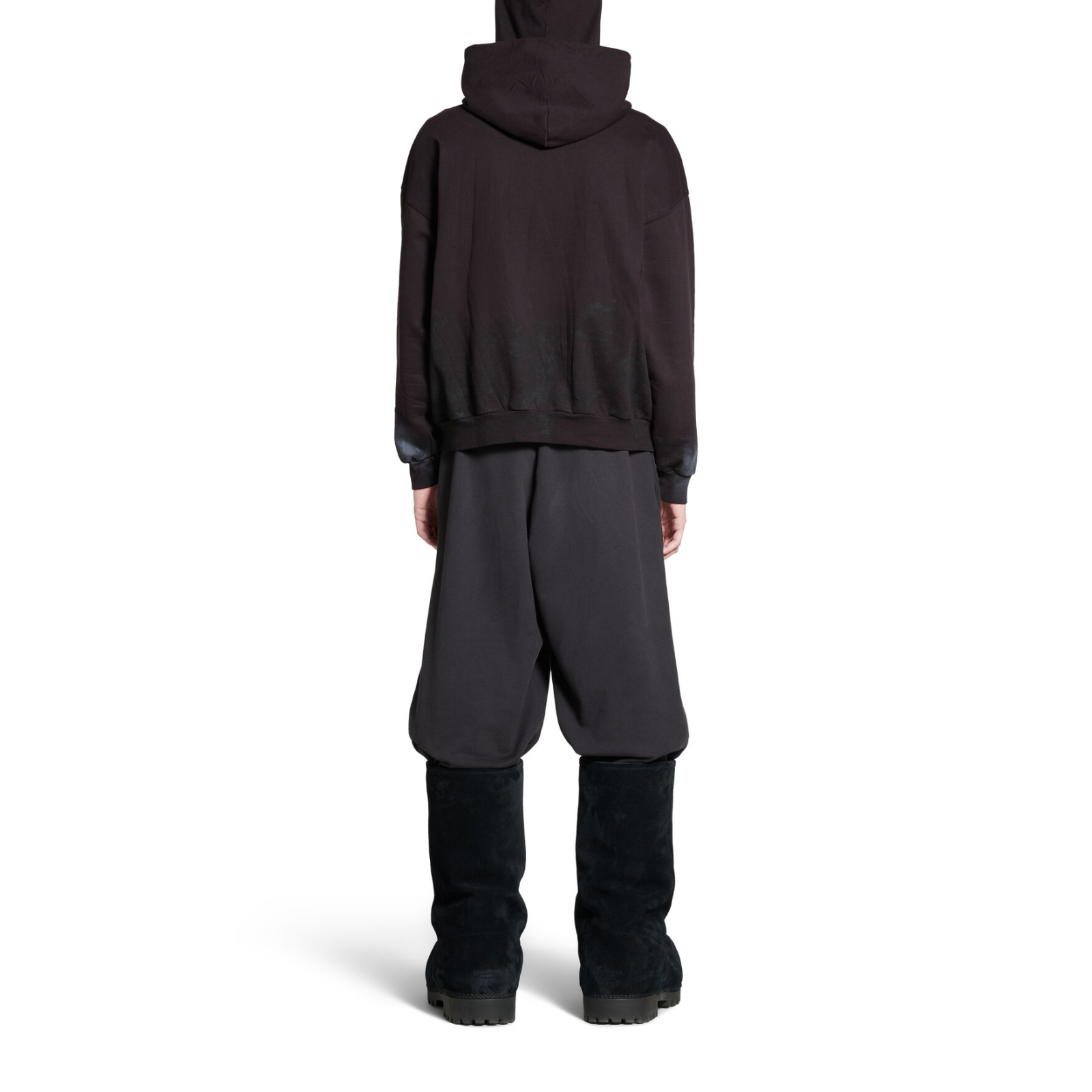 Purchase バレンシアガ グラフィックプリントフーディ ユニセックス ブラック レギュラーフィット プルオーバー. 767877TQVT39034