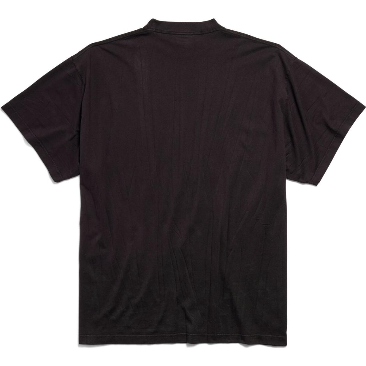 Balenciaga Graphic Print Oversized Black Unisex T-Shirt. 787349TQVT19034 圖 3