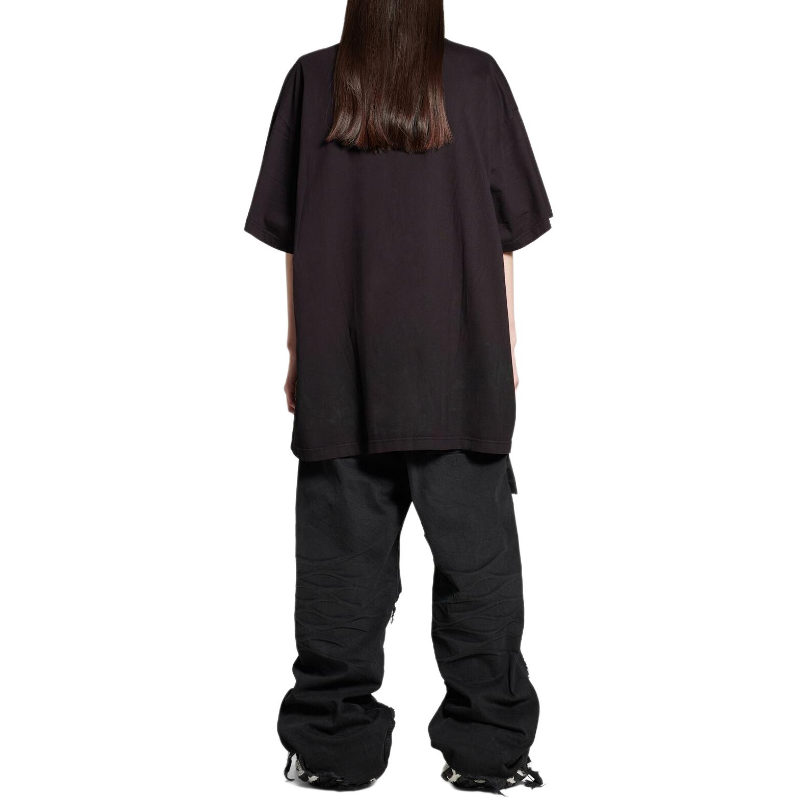 Balenciaga Graphic Print Oversized Black Unisex T-Shirt. 787349TQVT19034 圖 5