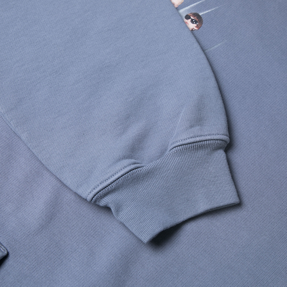 Balenciaga Gray Blue Logo Print Hoodie Unisex Oversized Fit. 620973TIV481404 圖 6