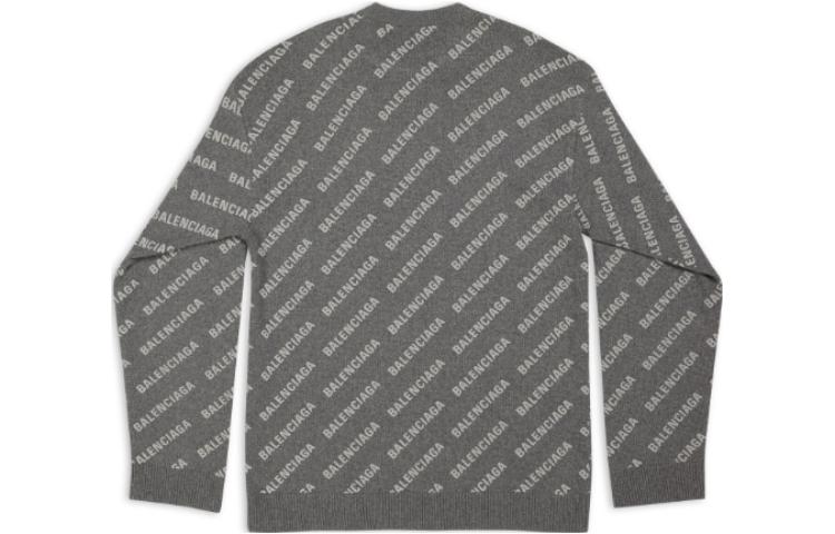 Lookbook 발렌시아가 그레이 로고 자카드 니트 스웨터 SS23 컬렉션 734009T41271167