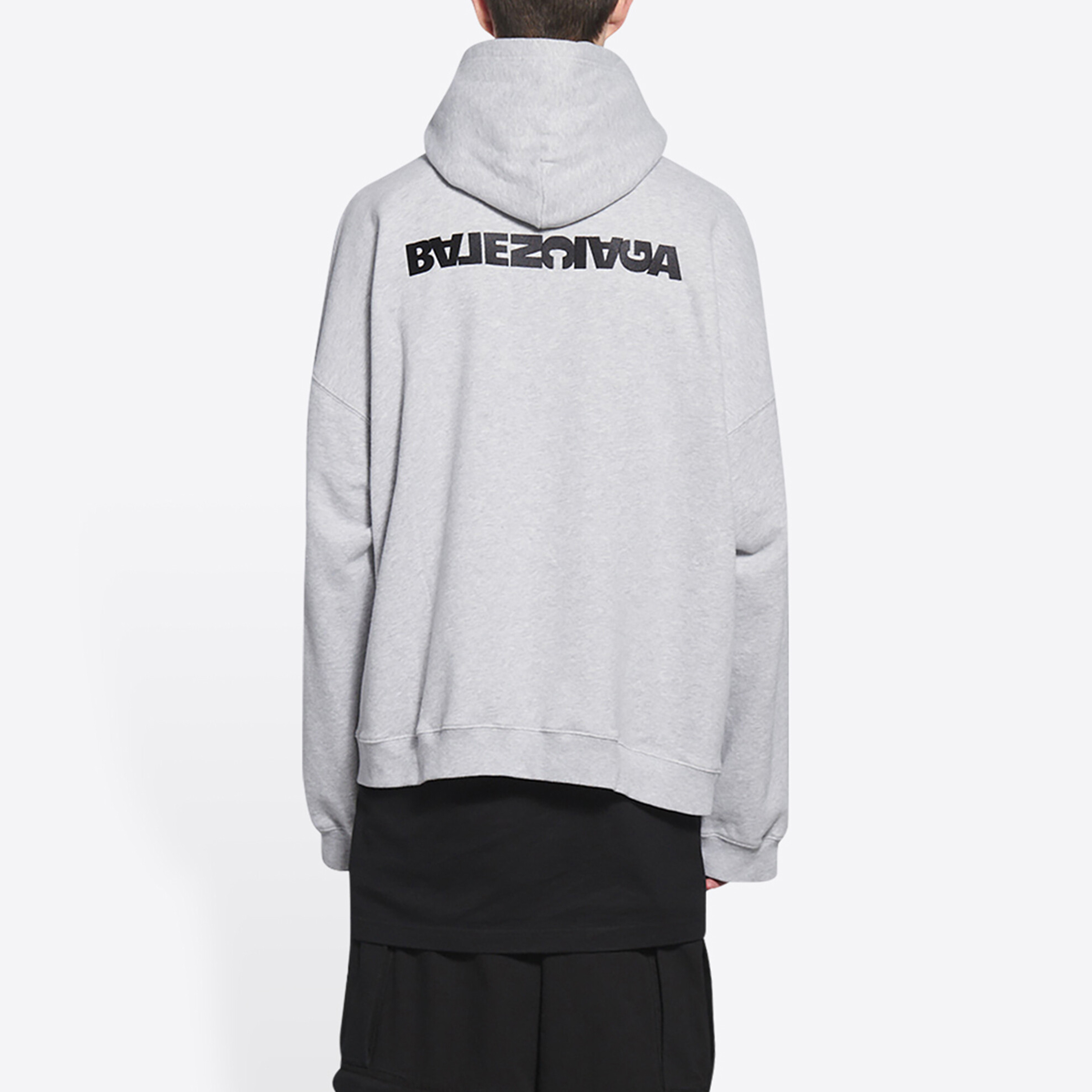 Balenciaga Gray Logo Letter Oversized Hoodie 674986TLVB41167 圖 6