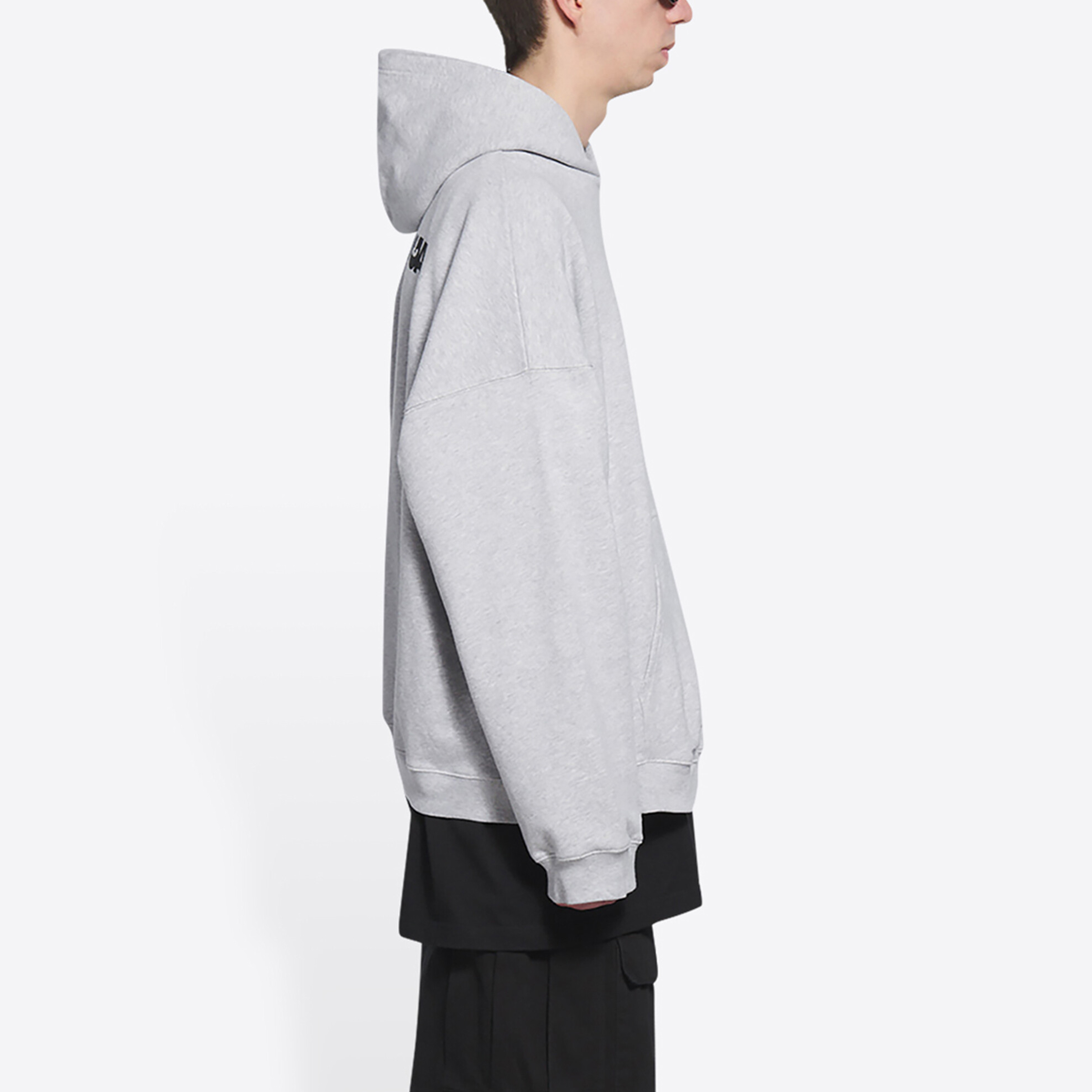 Balenciaga Gray Logo Letter Oversized Hoodie 674986TLVB41167 圖 7