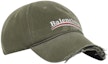 Lookbook Balenciaga Green Cotton Curved Brim Cap Unisex Couples Style. 673320410B20297